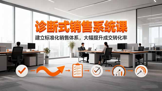 诊断式销售系统课,建立标准化销售体系,大幅提升成交转化率-404软件工作室