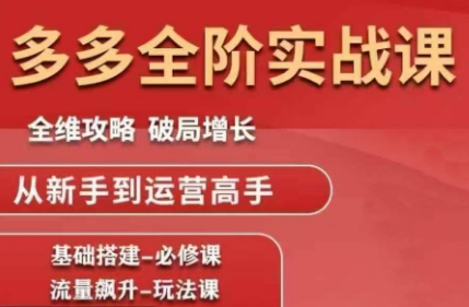大炮·拼多多全阶实战课程(更新10月)-404软件工作室