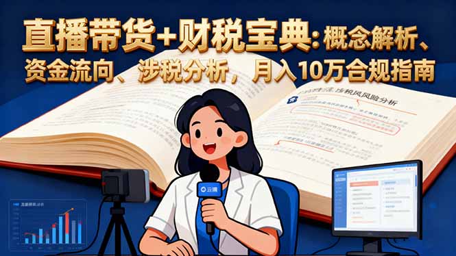 直播带货+财税宝典:概念解析、资金流向、涉税分析,月入10万合规指南-404软件工作室