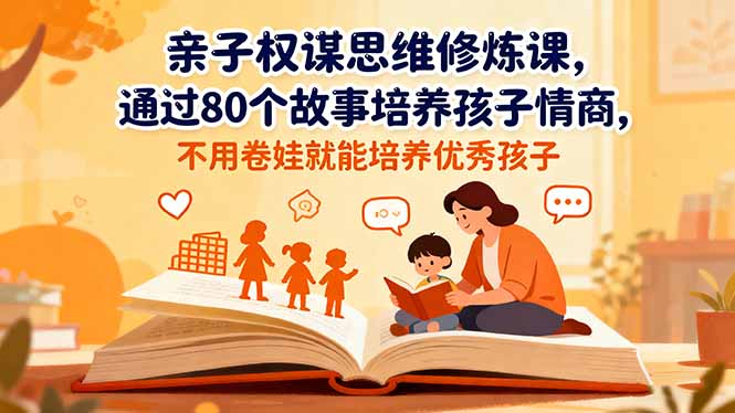 亲子权谋思维修炼课,通过80个故事培养孩子情商,不用卷娃就能培养优秀孩子-404软件工作室