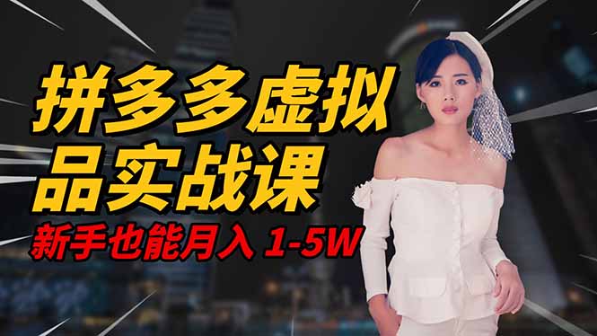 2025 拼多多虚拟品系统实战课,轻资产项目,可矩阵开工作室,新手也能...-404软件工作室