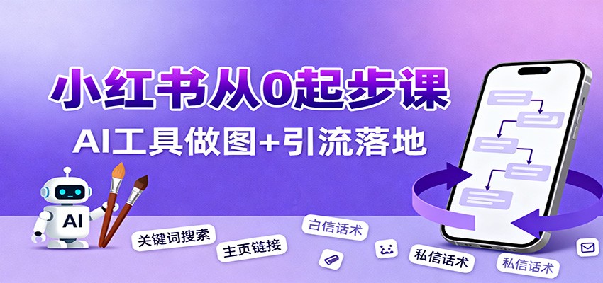 小红书引流从0起步，养号、内容发布、运营、AI工具做图，引流落地-404软件工作室