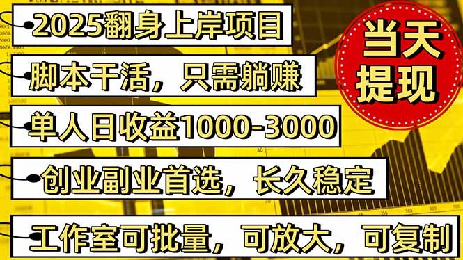 2025翻身上岸项目脚本干活,内部客户经理内部开号,单人日收益1000-300...-404软件工作室