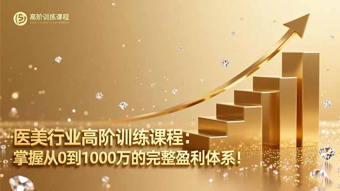 医美行业高阶训练课程：掌握从0到1000万的完整盈利体系！-404软件工作室