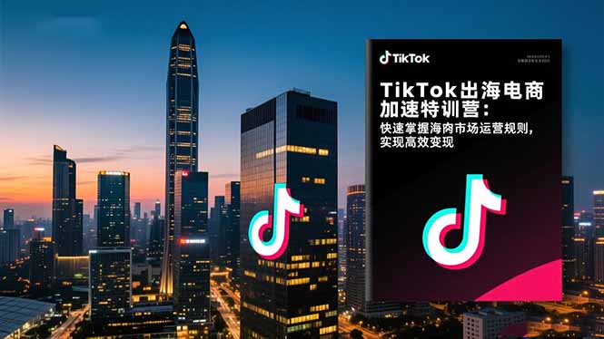 TikTok出海电商加速特训营：快速掌握海外市场运营规则，实现高效变现-404软件工作室